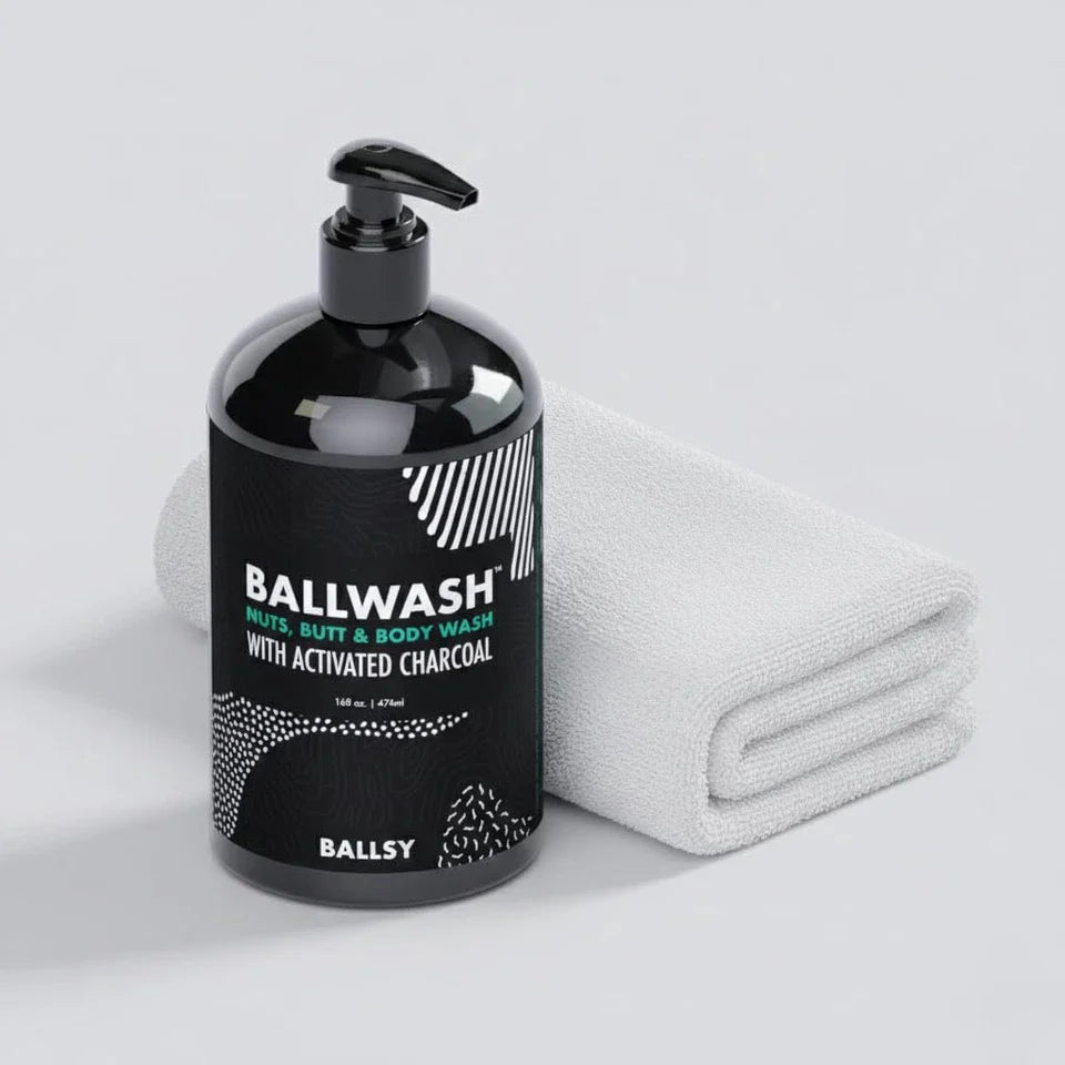 Ballsy Ballwash Charcoal Body Wash for Men - Moisturizing Men’S Bodywash with Co