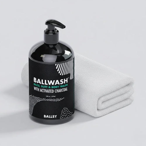 Ballsy Ballwash Charcoal Body Wash for Men - Moisturizing Men’S Bodywash with Co